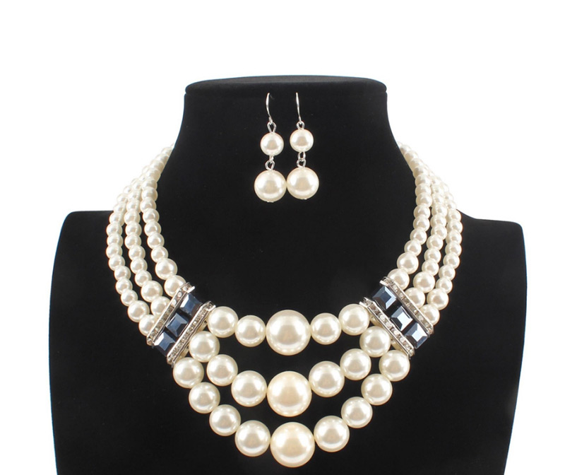 Fashion White Pure Color Decorated Jewelry Set,Jewelry Sets