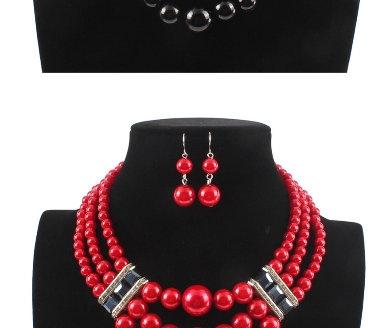 Fashion Red Pure Color Decorated Jewelry Set,Jewelry Sets