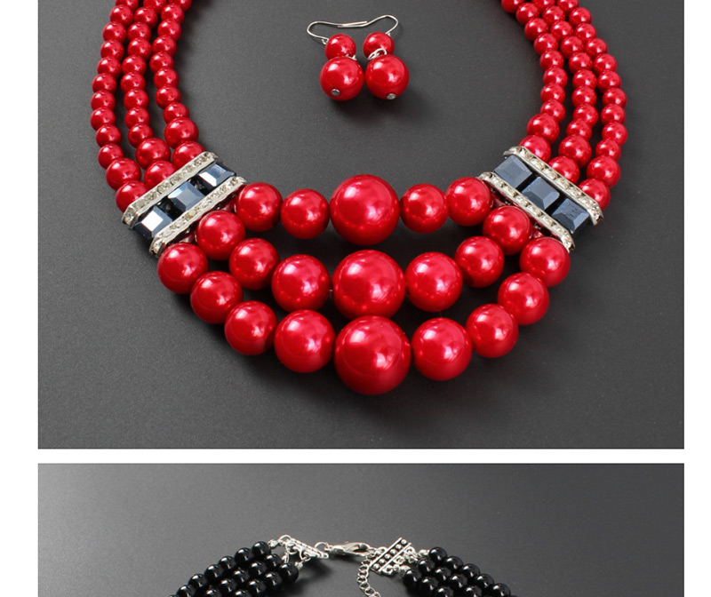 Fashion Red Pure Color Decorated Jewelry Set,Jewelry Sets