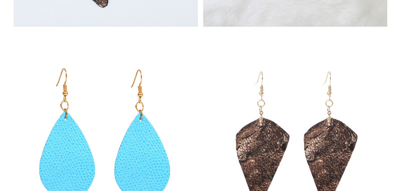 Simple Blue Pure Color Decorated Earrings,Drop Earrings