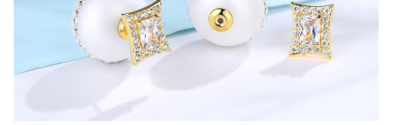 Fashion White Pearl Decorated Pure Color Decorated,Earrings