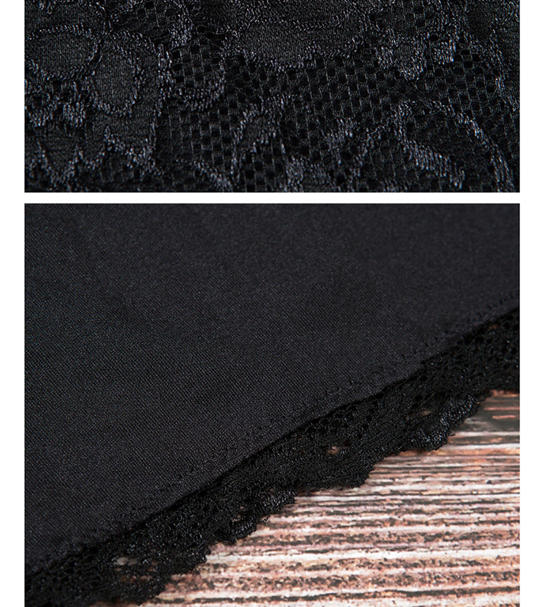 Fashion Black Pure Color Decorated Bra,SLEEPWEAR & UNDERWEAR
