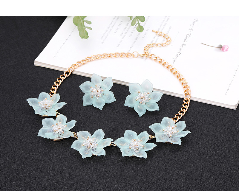 Elegant Light Green Beads&flower Decorated Jewelry Sets,Jewelry Sets