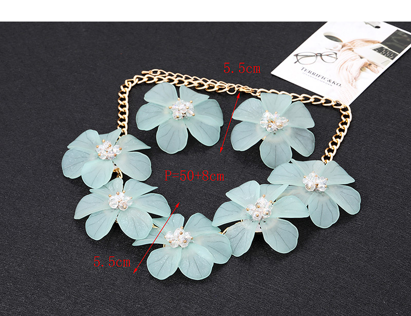 Elegant Light Green Pure Color Design Flower Shape Jewelry Sets,Jewelry Sets