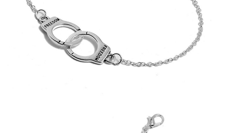 Elegant Silver Color Handcuffs Shape Design Pure Color Anklet,Fashion Anklets