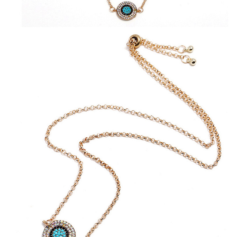 Elegant Gold Color Round Shape Decorated Long Necklace,Pendants