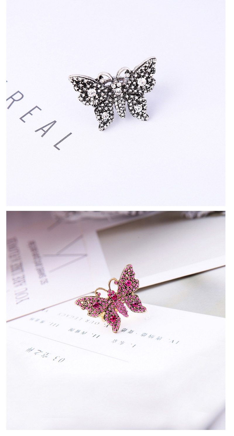 Elegant Plum Red Butterfly Shape Design Simple Ring,Fashion Rings