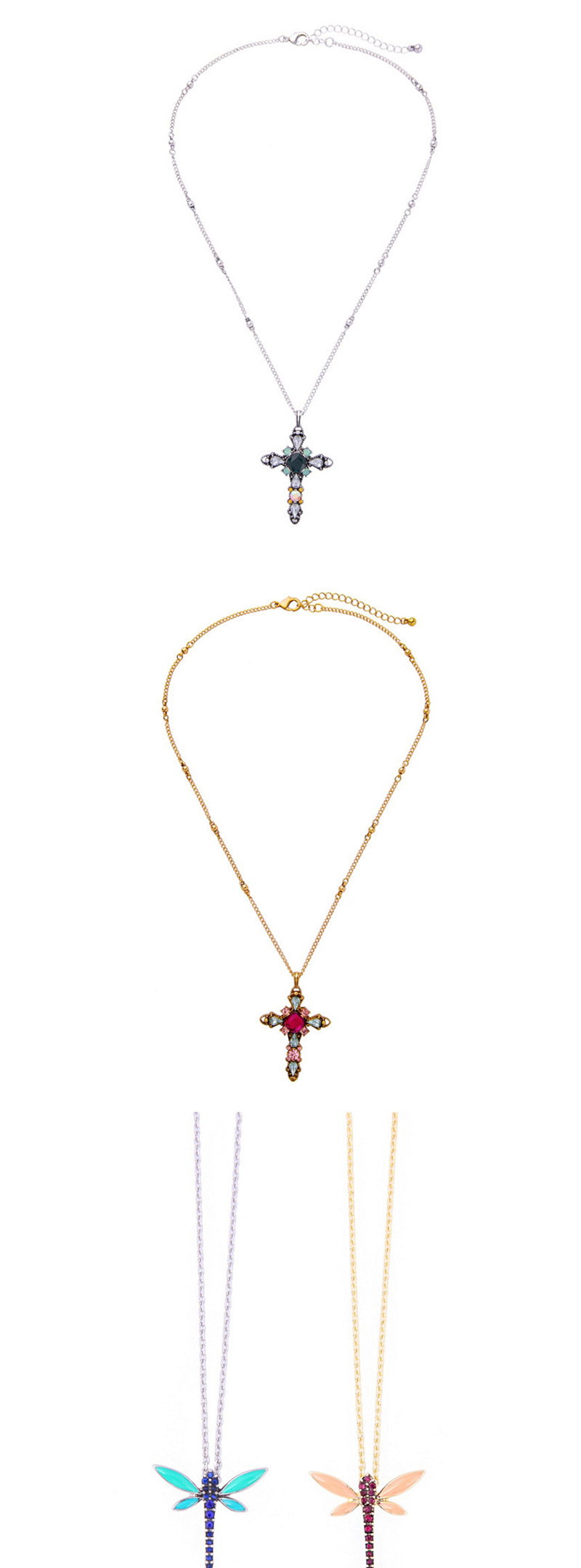 Elegant Rose Gold Water Drop Shape Pendant Decorated Necklace,Pendants