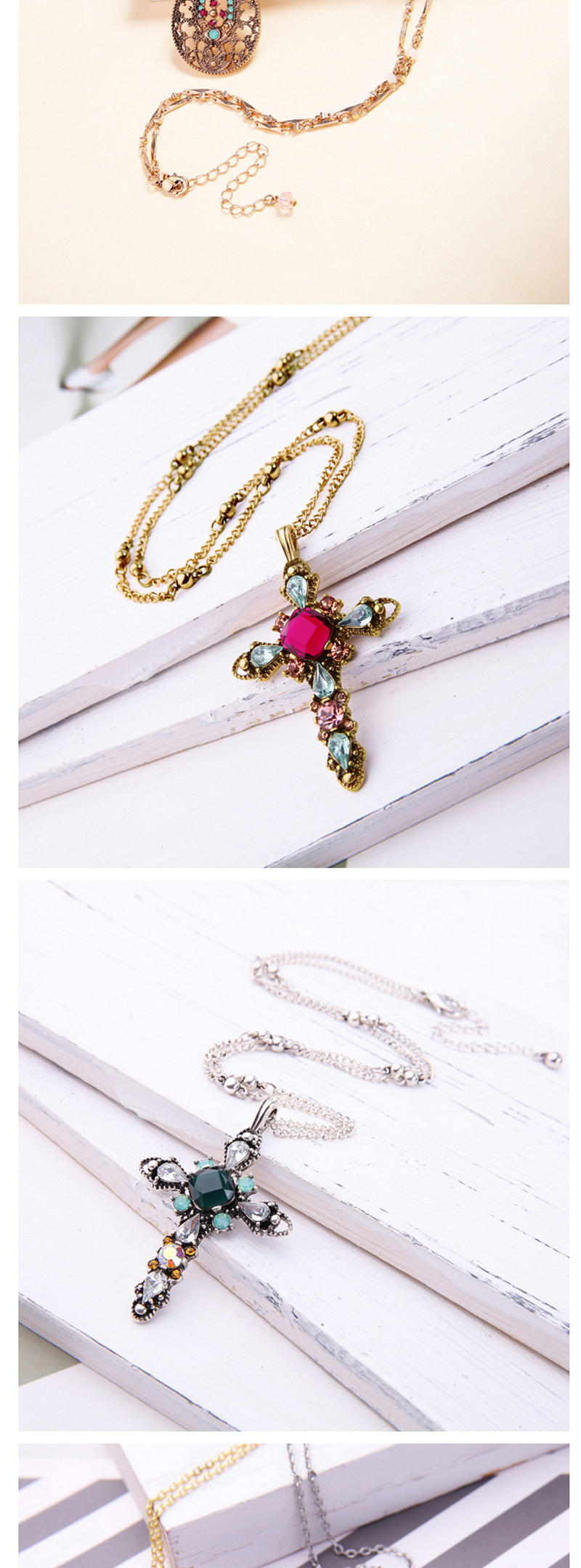 Elegant Gold Color Flower Pendant Decorated Necklace,Pendants