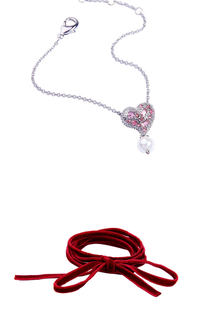 Elegant Red Heart Shape Decorated Double Layer Bracelet,Fashion Bracelets