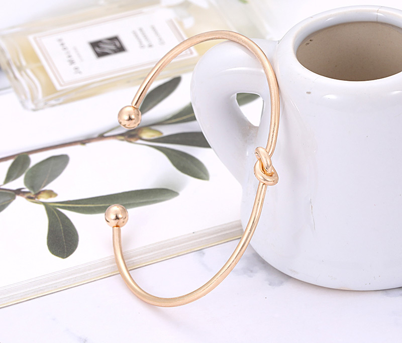 Elegant Gold Color Leaf Decorated Pure Color Bracelet(4pcs),Fashion Bangles