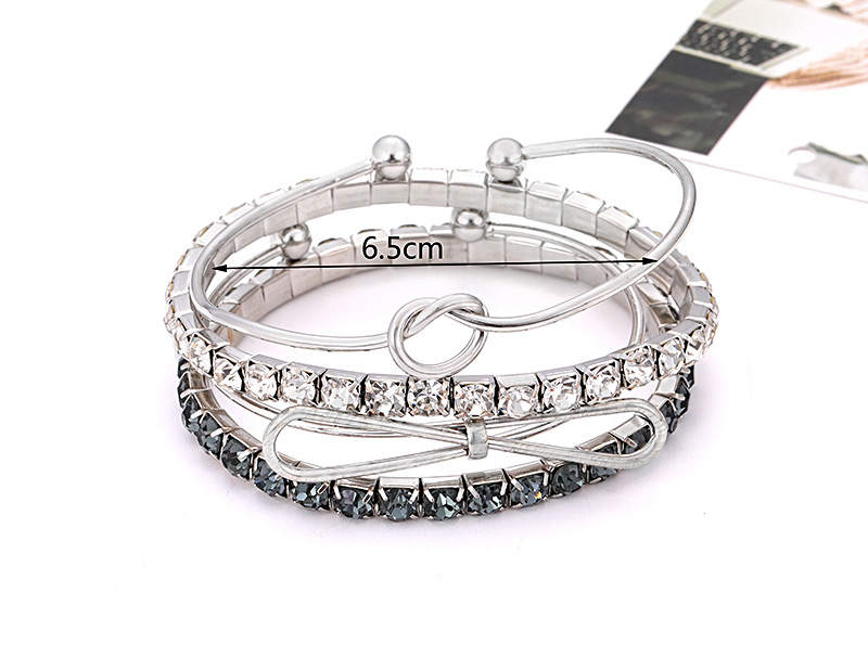 Elegant Silver Color Diamond&balls Decorated Bracelet(4pcs),Fashion Bangles
