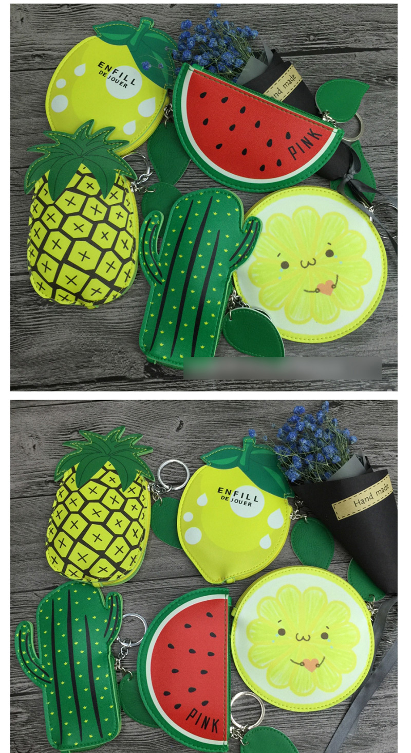 Lovely Yellow+green Pineapple Shape Design Wallet,Wallet