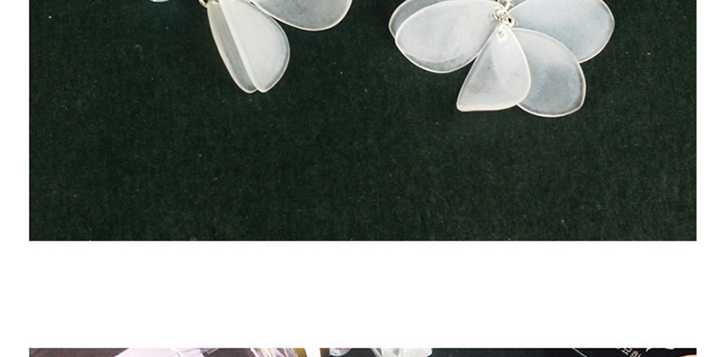 Elegant White Petal&pearls Decorated Long Earrings,Drop Earrings