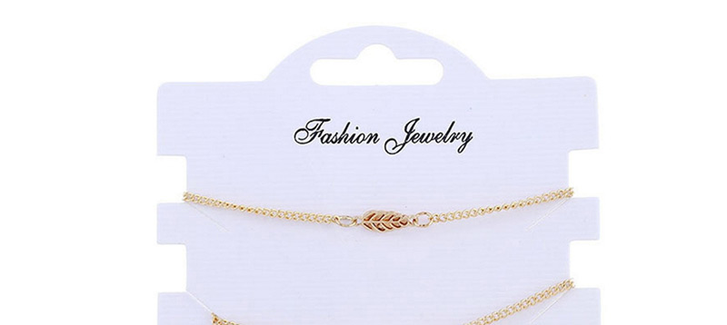 Fashion Gold Color Leaf&letter Decorated Bracelet(4pcs),Fashion Bracelets