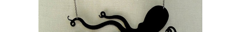 Fashion Black Octopus Pendant Decorated Necklace,Pendants