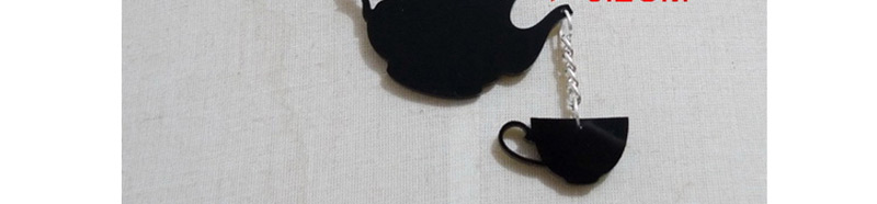 Fashion Black Teapot Pendant Decorated Necklace,Pendants