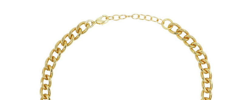 Fashion Gold Color Letter Pendant Decorated Pure Color Necklace,Pendants