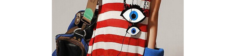 Fashion Multi-color Cartoon Eyes Decorated Long Necklace,Pendants