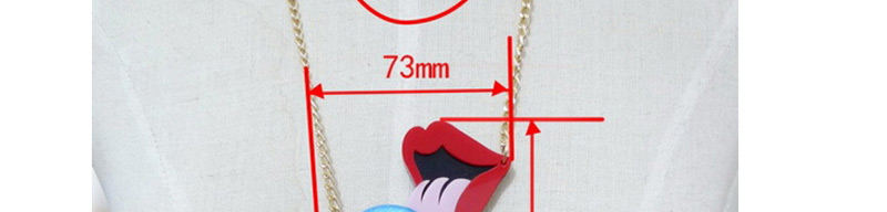 Fashion Multi-color Tongue&ice Cream Pendant Decorated Necklace,Pendants