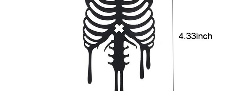 Fashion Black Skeleton Bones Pendant Decorated Necklace,Pendants