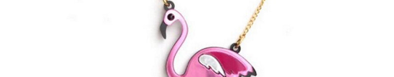 Fashion Pink Flamingo Pendant Decorated Necklace,Pendants