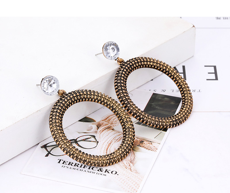 Fashion Gold Color Circular Ring Shape Design Earrings,Hoop Earrings