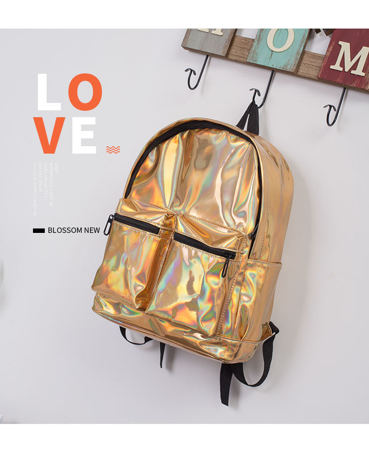 Fashion Gold Color Pure Color Design Travelling Bag,Backpack