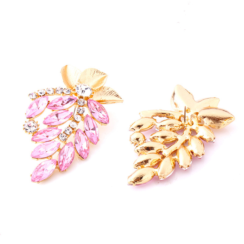 Elegant White Leaf Decorated Hollow Out Earrings,Stud Earrings