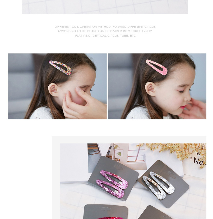 Lovely Pink Pure Color Design Child Hair Clip(1pair),Kids Accessories