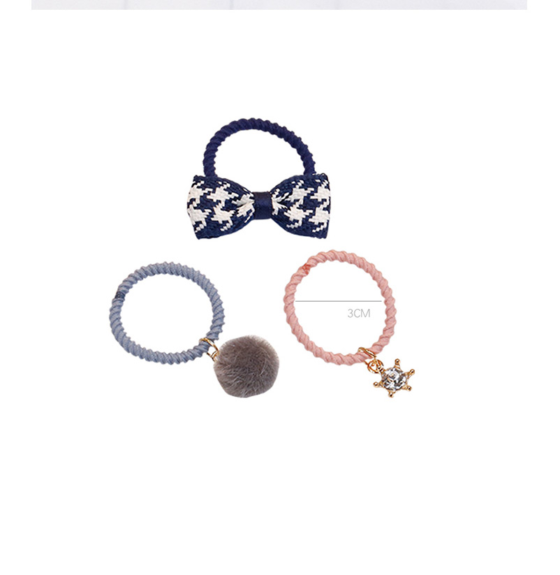 Lovely Navy Bowknot&diamond Decorated Child Hair Band(3pcs),Kids Accessories