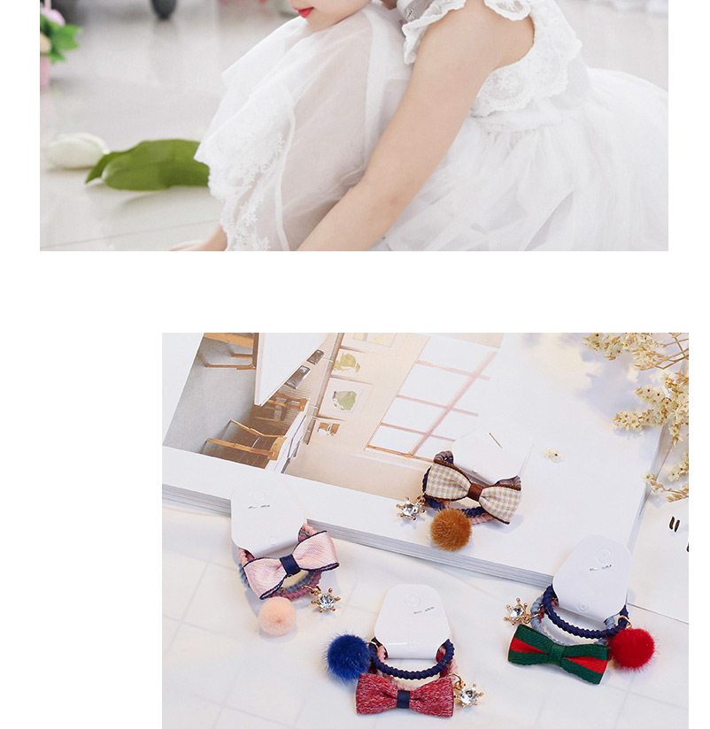 Lovely White+black Bowknot&diamond Decorated Child Hair Band(3pcs),Kids Accessories