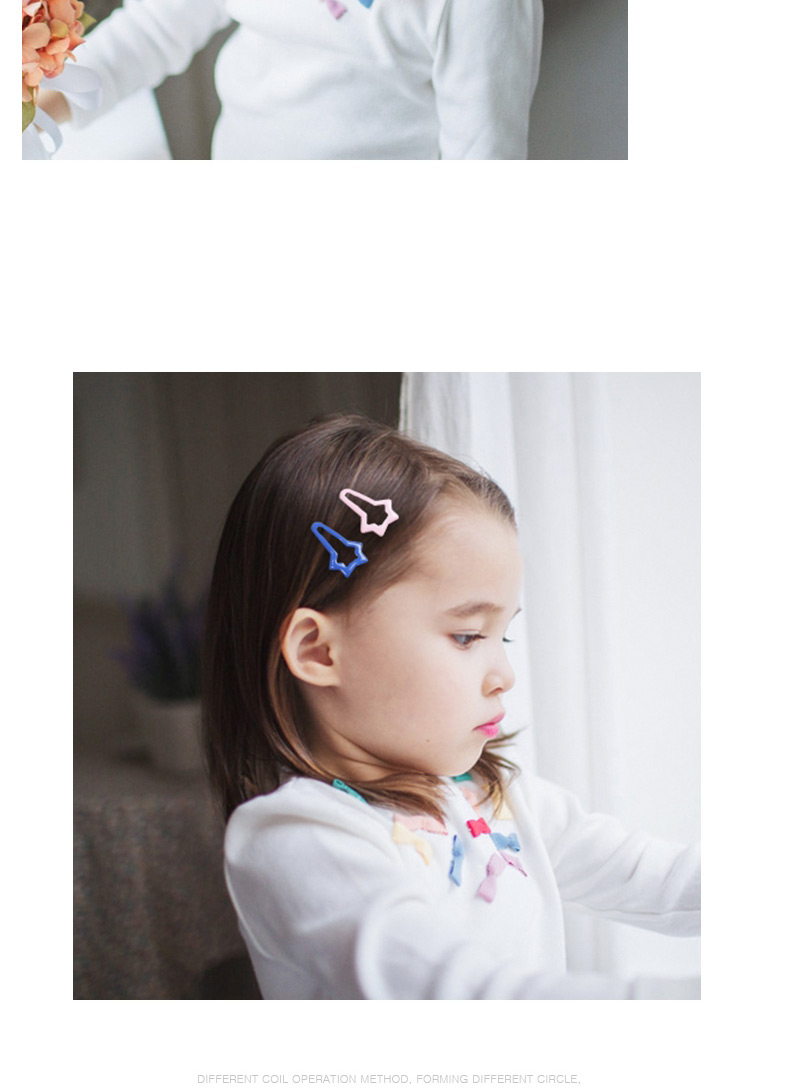 Lovely Beige Star Shape Design Pure Color Child Hair Clip,Kids Accessories