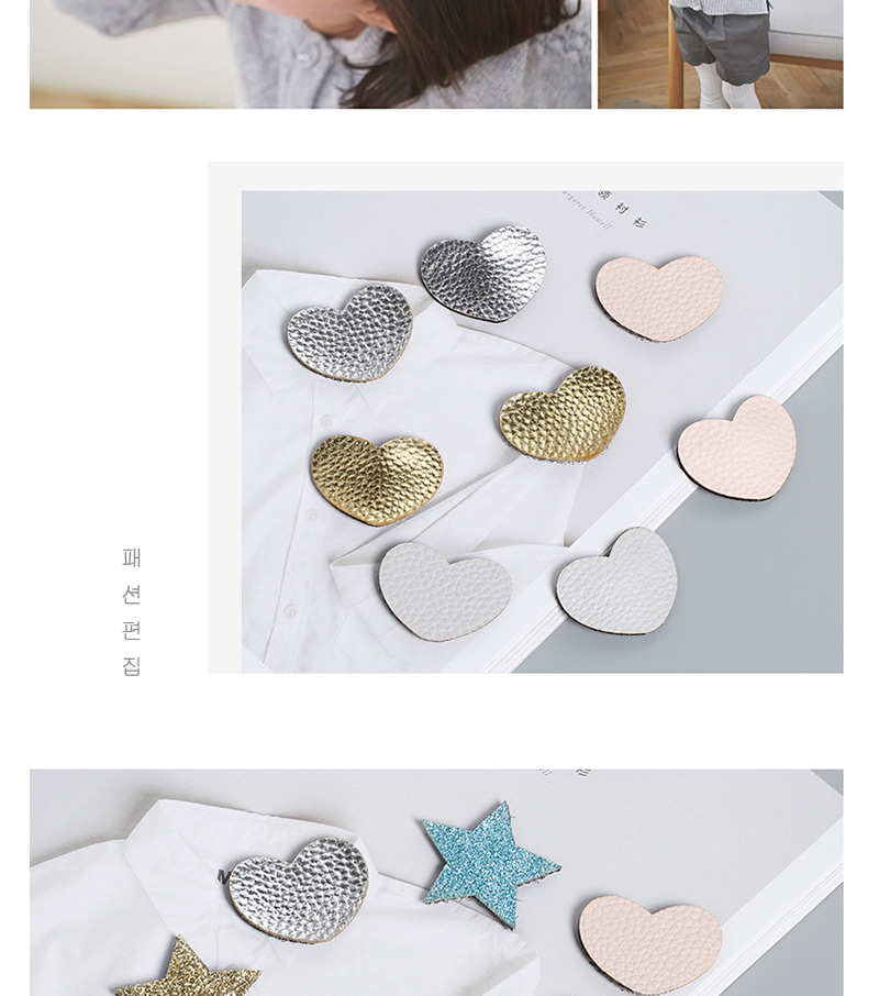 Lovely Silver Color Heart Shape Design Pure Color Child Hair Sticky(1pc),Kids Accessories