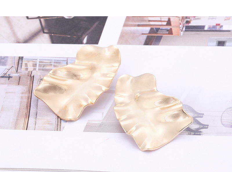 Fashion Gold Color Irregular Shape Design Pure Color Earrings,Stud Earrings