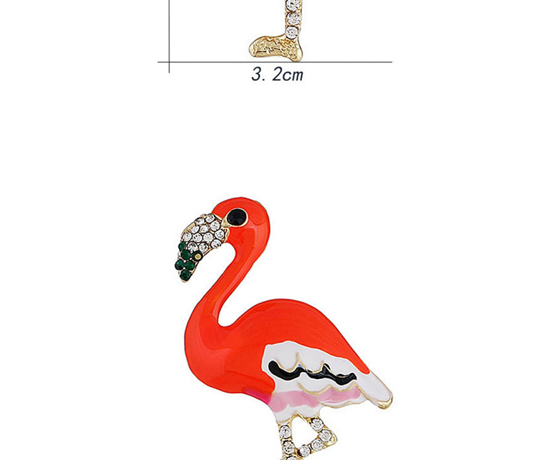 Elegant White Flamingo Shape Decorated Brooch,Korean Brooches