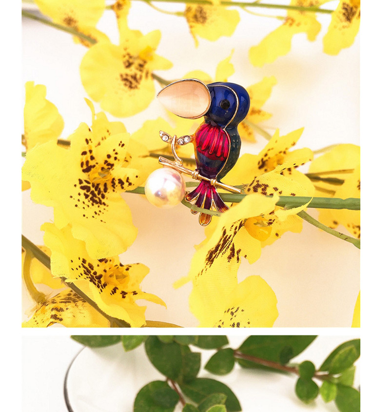 Elegant Multi-color Bird&pearls Decorated Simple Brooch,Korean Brooches