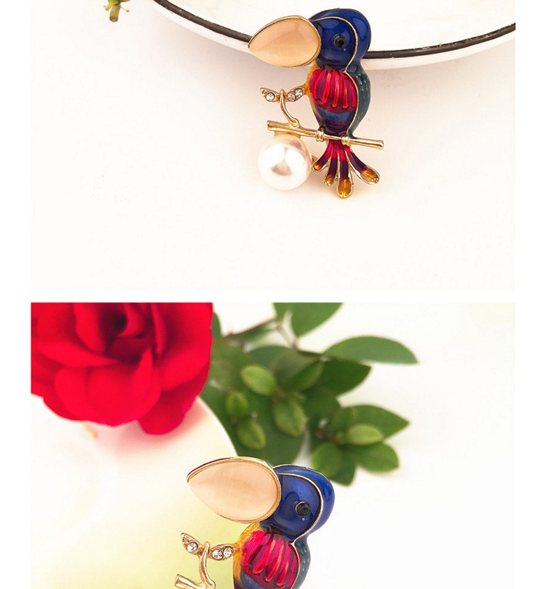 Elegant Multi-color Bird&pearls Decorated Simple Brooch,Korean Brooches