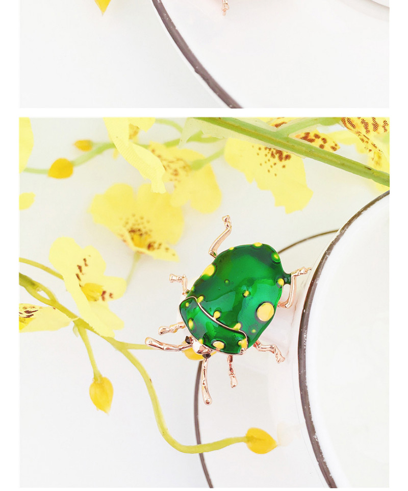 Exaggerated Green Cartoon Ladybug Decorated Simple Brooch,Korean Brooches