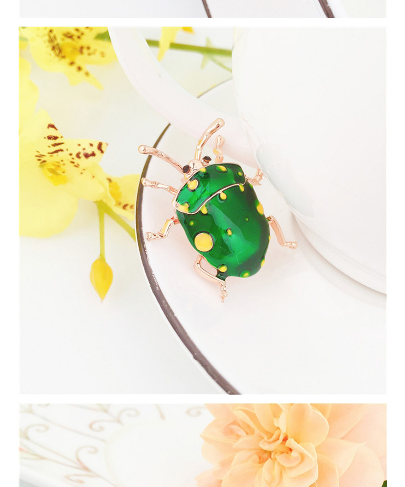 Exaggerated Green Cartoon Ladybug Decorated Simple Brooch,Korean Brooches