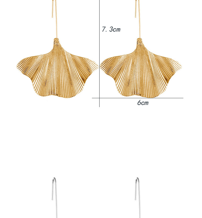 Elegant Gold Color Leaf Shape Design Pure Color Earrings,Drop Earrings