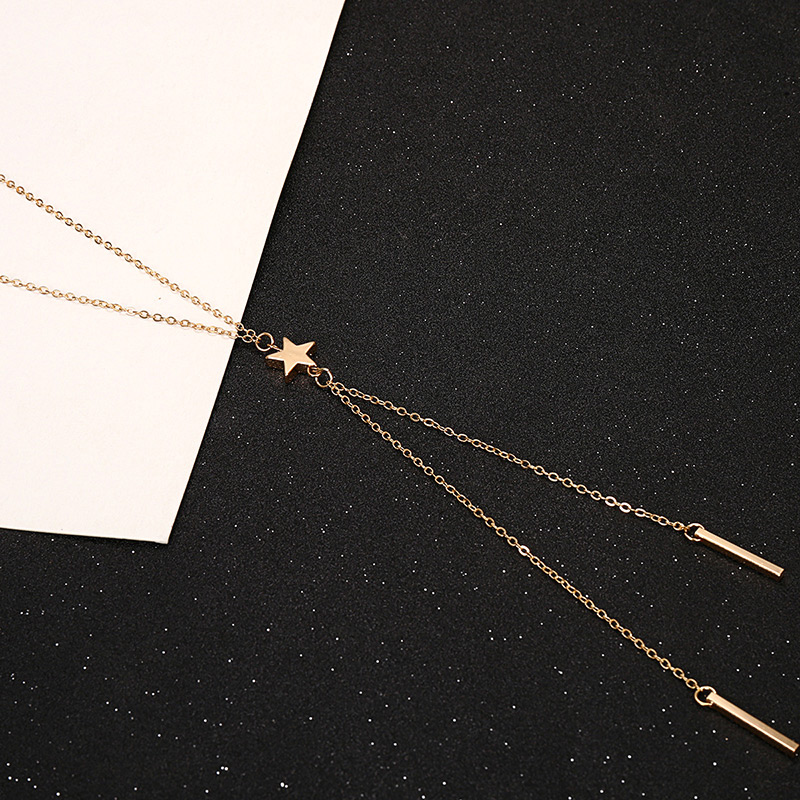 Fashion Gold Color Star Shape Decorated Back Chain,Body Piercing Jewelry