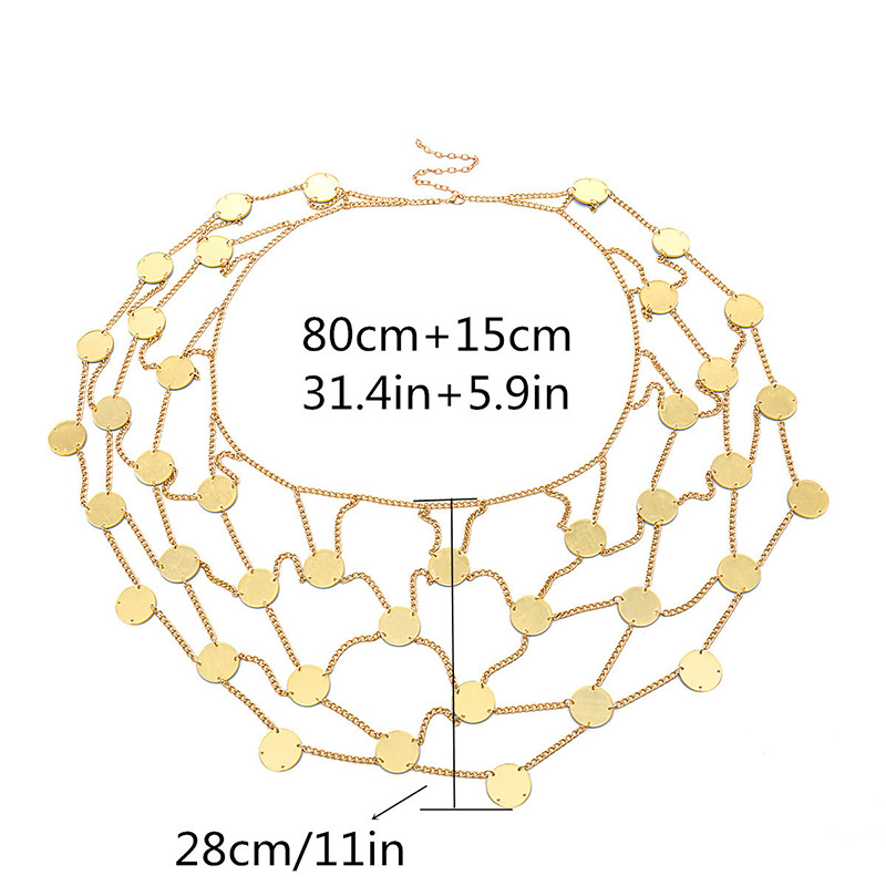 Fashion Gold Color Hollow Out Design Pure Color Body Chain,Body Piercing Jewelry
