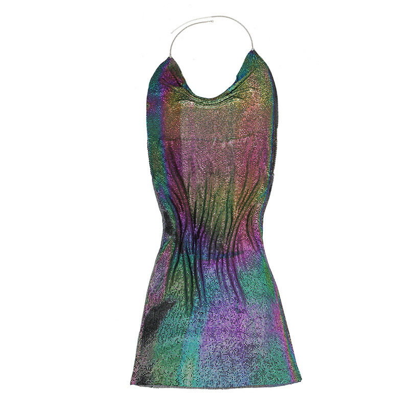 Fashion Multi-color Multi-color Decorated Suspender Dress,Body Piercing Jewelry