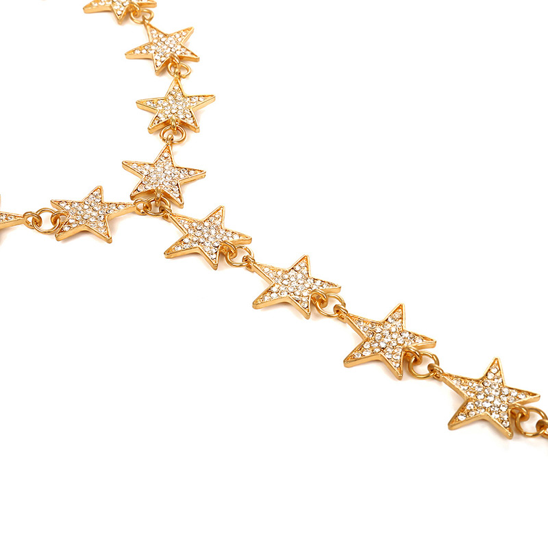 Fashion Gold Color Star Shape Decorated Body Chain,Body Piercing Jewelry