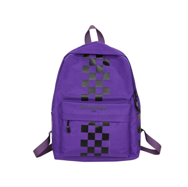 Fashion Yellow Grids Pattern Decorated Backpack,Backpack