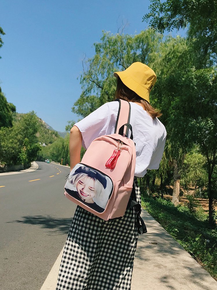 Fashion Pink Cat Pattern Decorated Backpack,Backpack