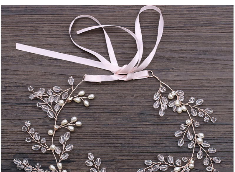 Fashion Rose Gold Full Diamond Decorated Hair Accessories,Hair Ribbons