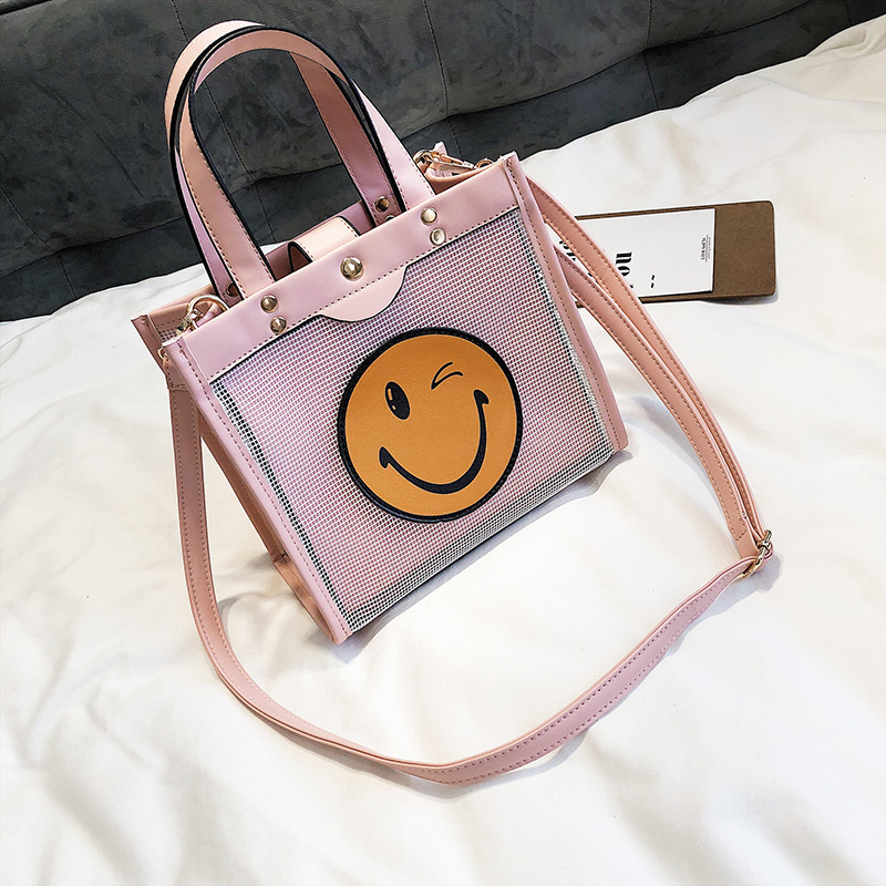 Fashion Black Face Pattern Decorated Bag(2pcs),Handbags