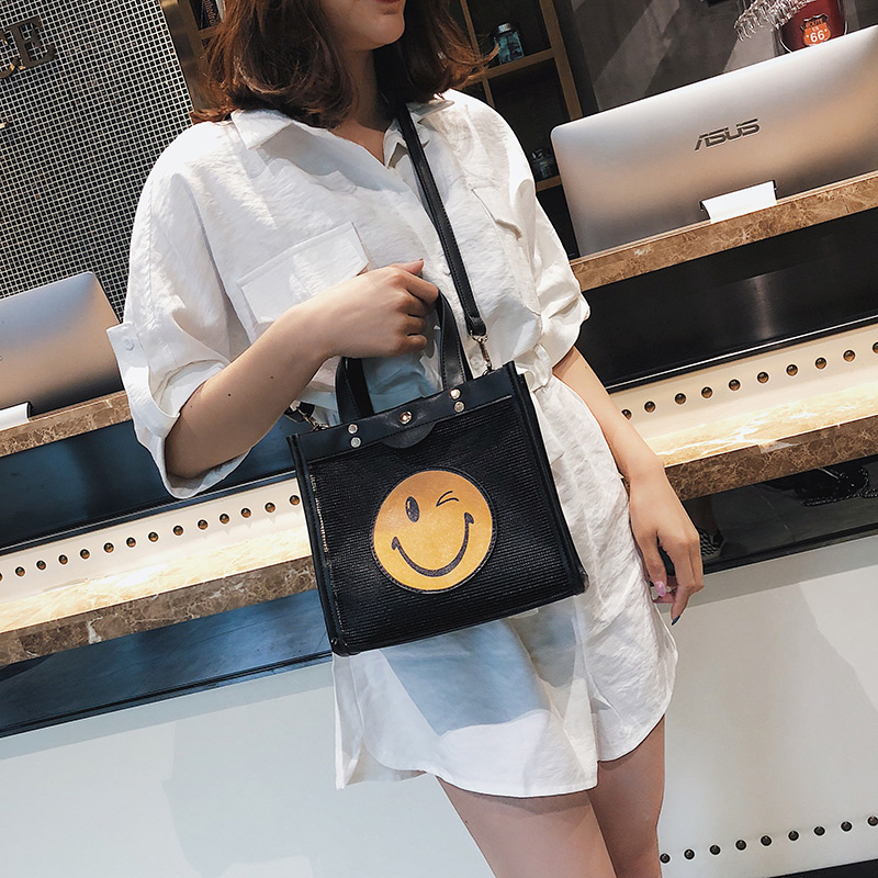 Fashion White Face Pattern Decorated Bag(2pcs),Handbags